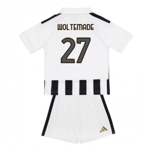 Juventus Nick Woltemade #27 Maglia Gara Casa Repliche 2026-27 Bambino Maniche Corte Juventus Nick Woltemade #27 Maglia Gara Casa Repliche 2026-27 Bambino Maniche Corte